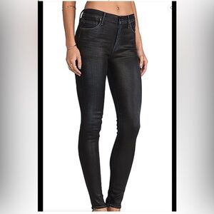 Citizens of Humanity Rocket Highrise Skinny coated Sleek Black